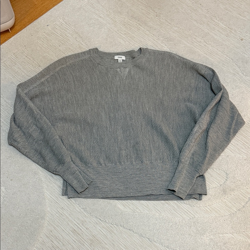Vince Gray Knit Sweater XS